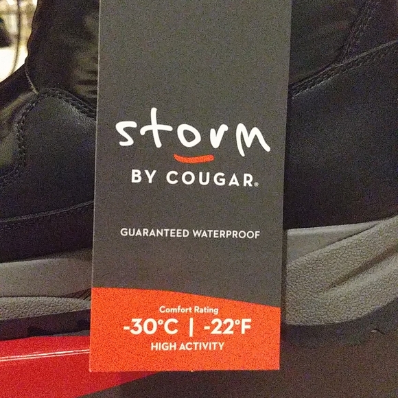 NIB Cougar Shiny Waterproof Winter Snow Rain Boots In Box - Picture 8 of 8